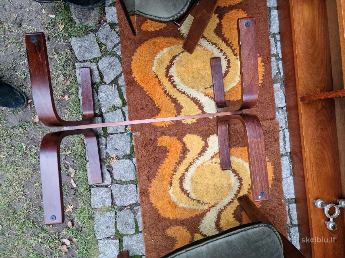 Vintažinis mid century fotelių ir staliuko kompl. - nuotraukos Nr. 25