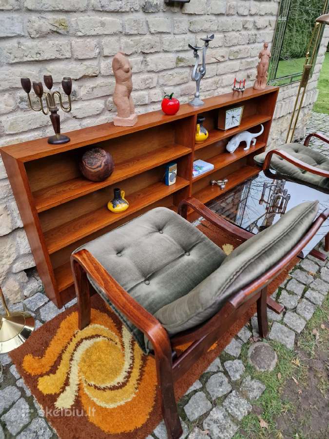 Vintažinis mid century fotelių ir staliuko kompl. - nuotraukos Nr. 31