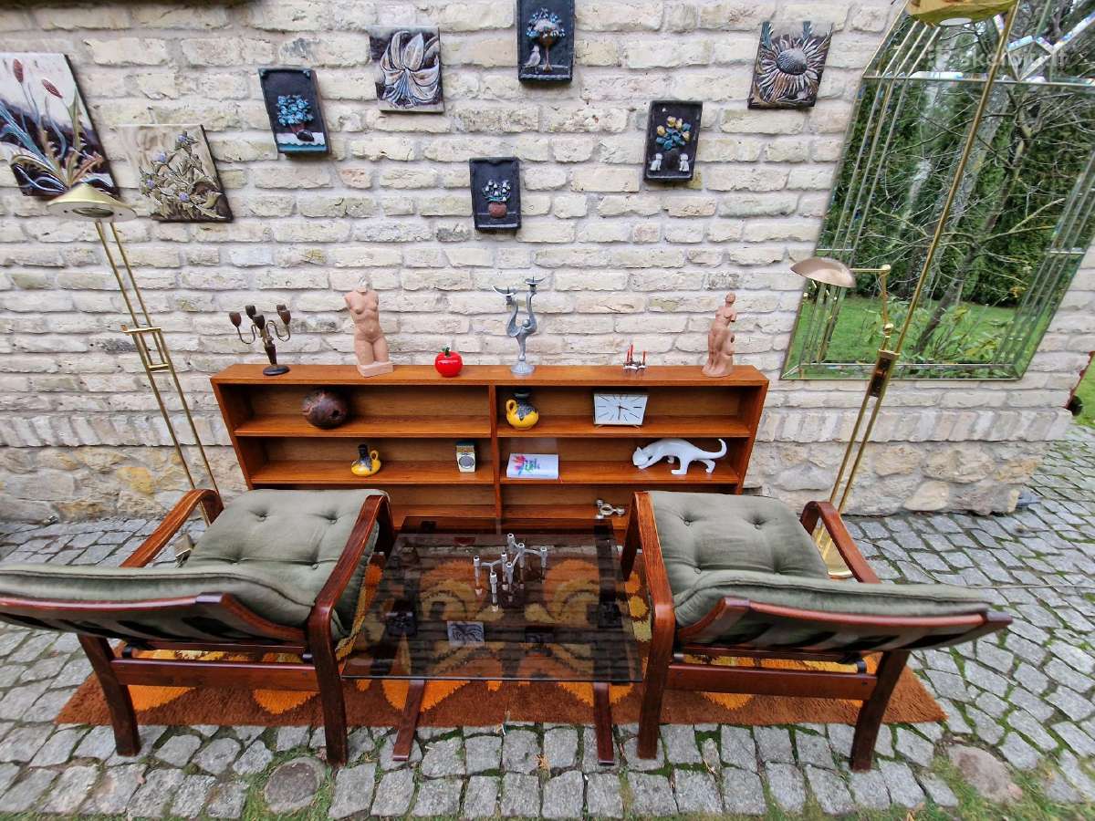 Vintažinis mid century fotelių ir staliuko kompl. - nuotraukos Nr. 36