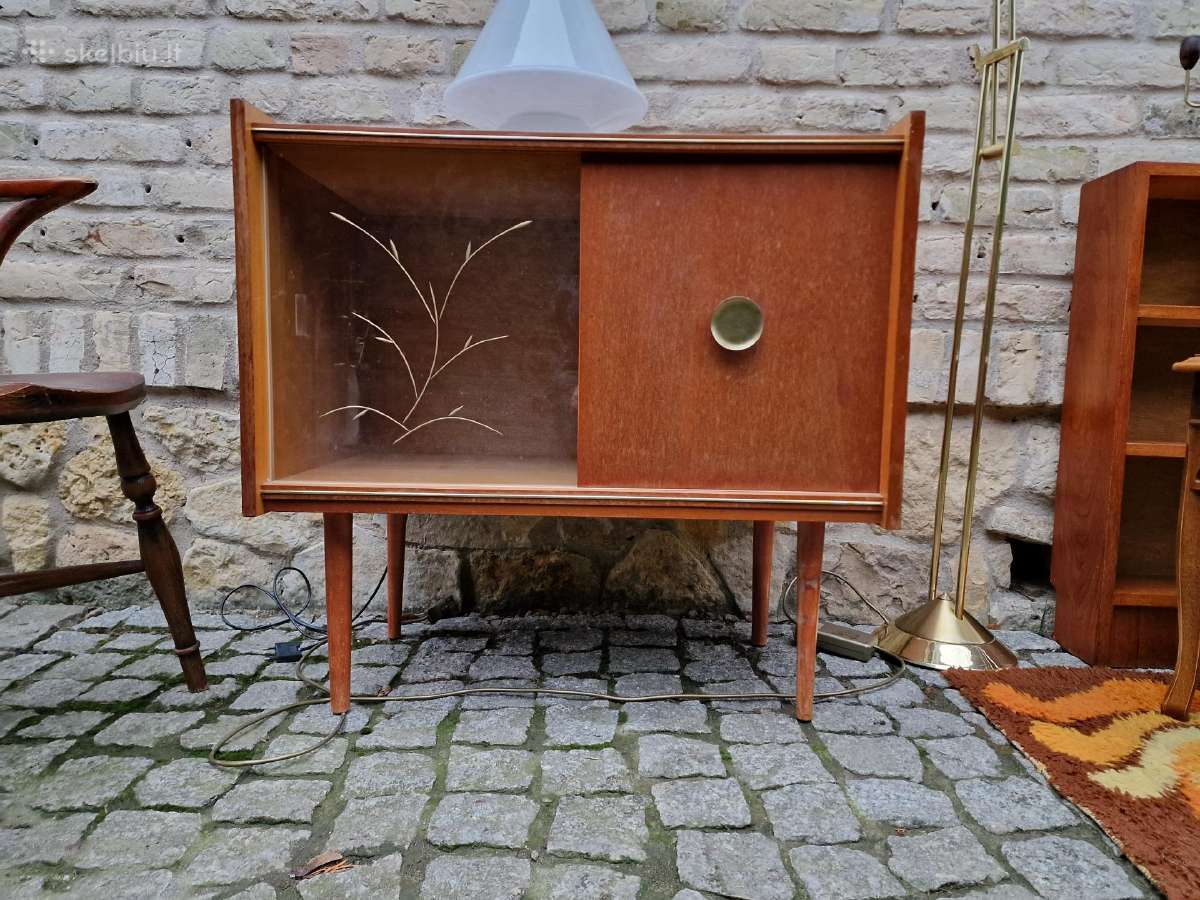 Vintažinė mid century tikmedžio indauja - nuotraukos Nr. 12