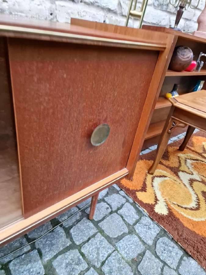 Vintažinė mid century tikmedžio indauja - nuotraukos Nr. 15