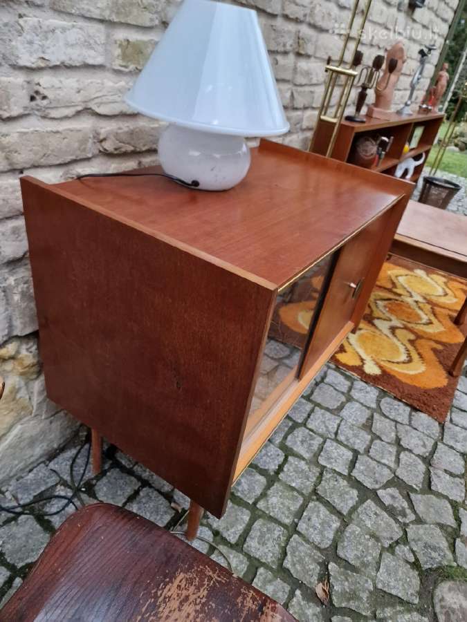 Vintažinė mid century tikmedžio indauja - nuotraukos Nr. 17
