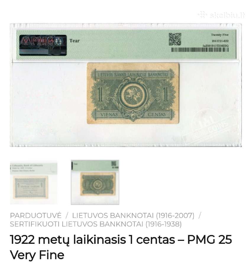 Smetonos banknotai - nuotraukos Nr. 3