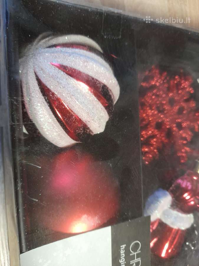 Įvairių kalėdinių eglės žaisliukų rinkinys 20vnt. - nuotraukos Nr. 2