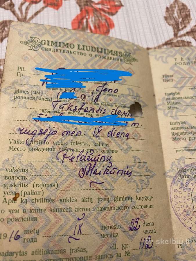Parduodami gimimo ir santuokos liudijimų kopijos - nuotraukos Nr. 5