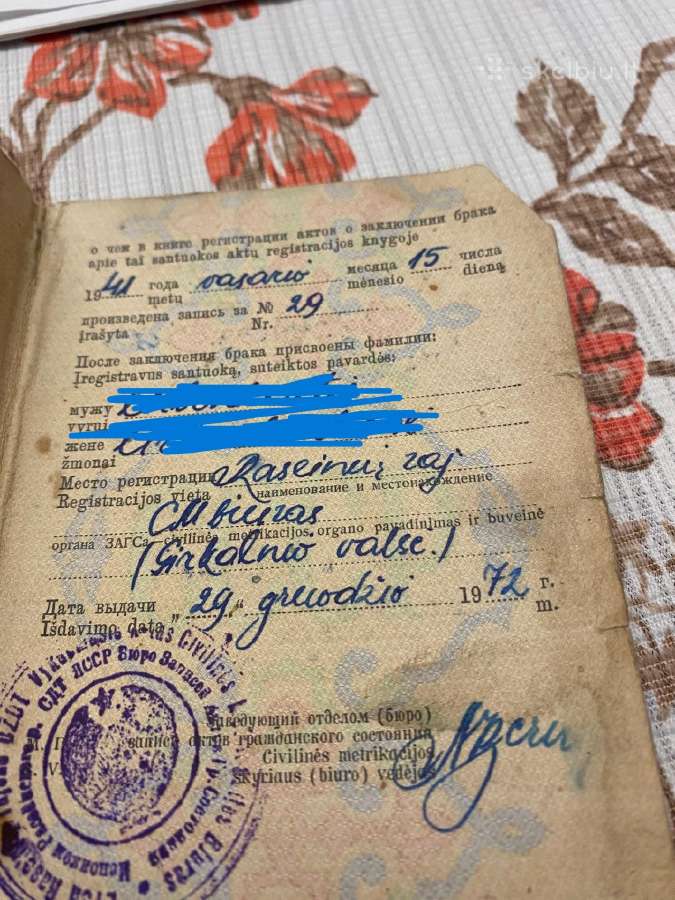 Parduodami gimimo ir santuokos liudijimų kopijos - nuotraukos Nr. 7