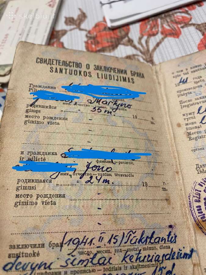 Parduodami gimimo ir santuokos liudijimų kopijos - nuotraukos Nr. 8