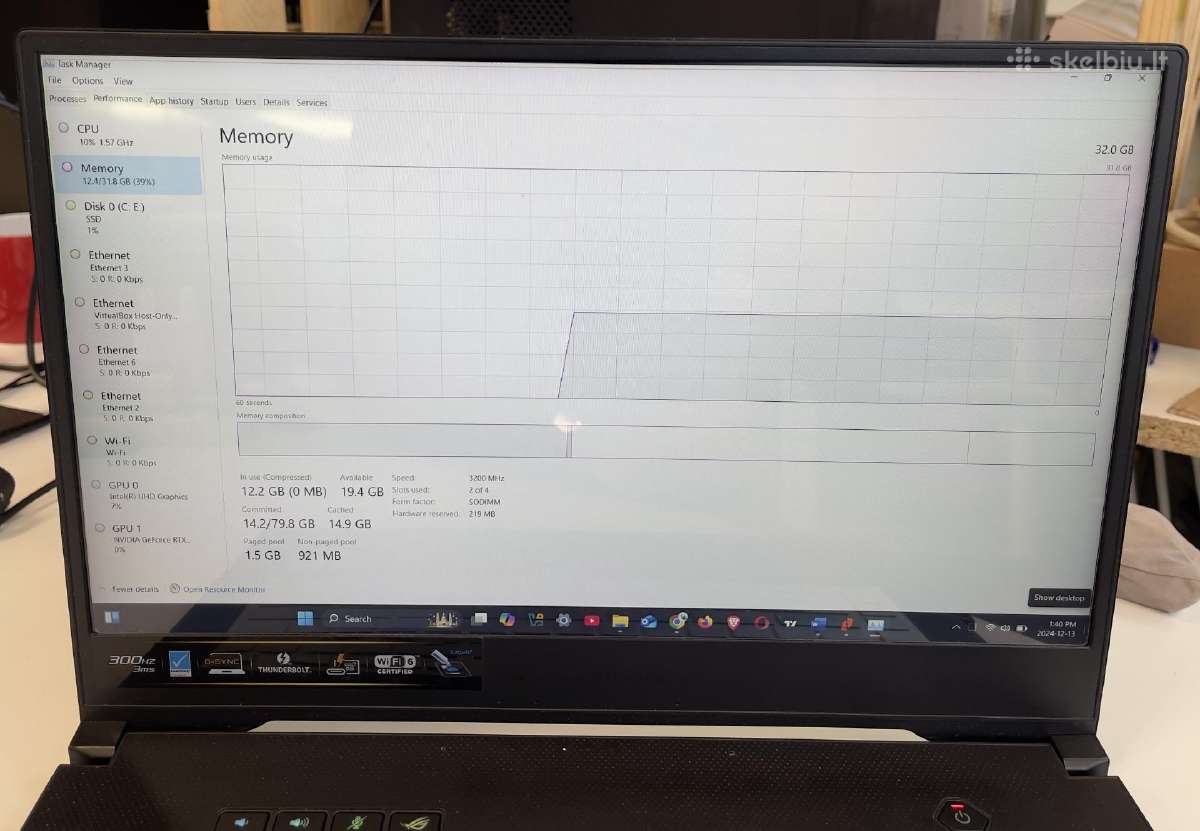 Asus Zephyrus S15/ i7-10875h/32/512gb/rtx 2070 8gb - nuotraukos Nr. 16