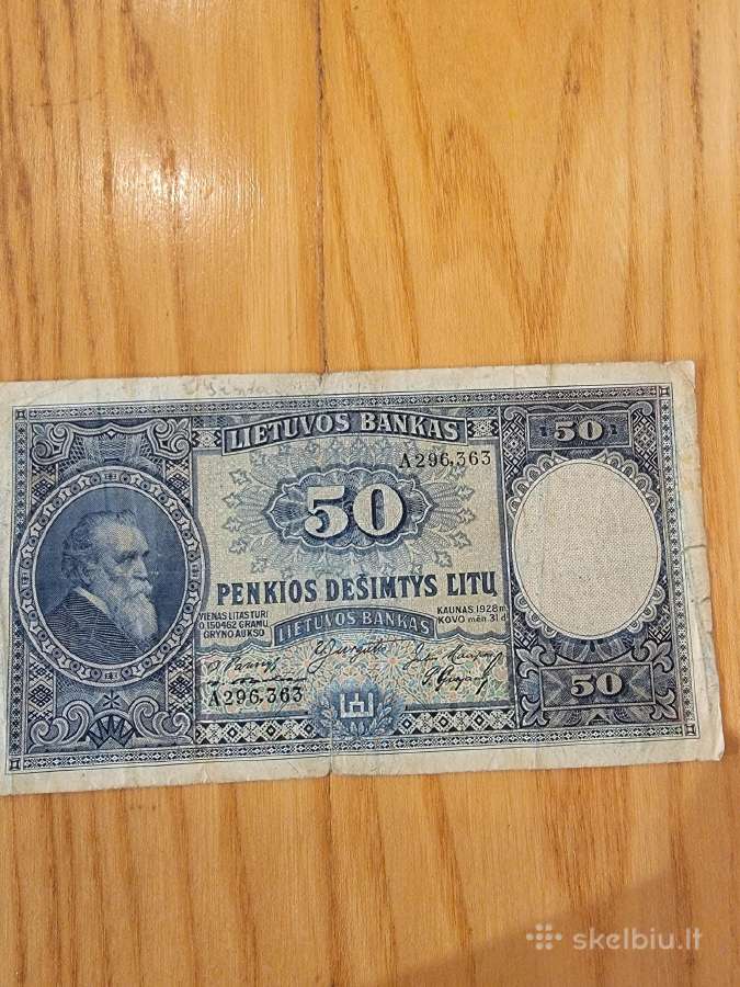 1928 m.a serijos 50 litų banknotas