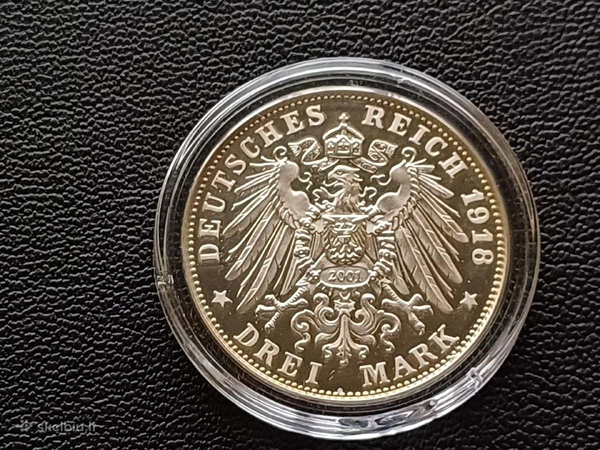 (225) 3 markes 1918 (2001) restraikas. - nuotraukos Nr. 3