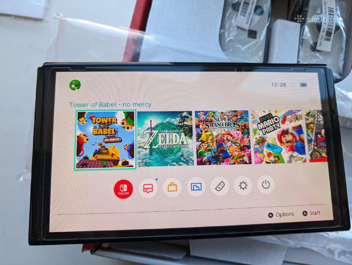 Nintendo switch Oled Atrištas 512 GB Naujas 12 men - nuotraukos Nr. 2