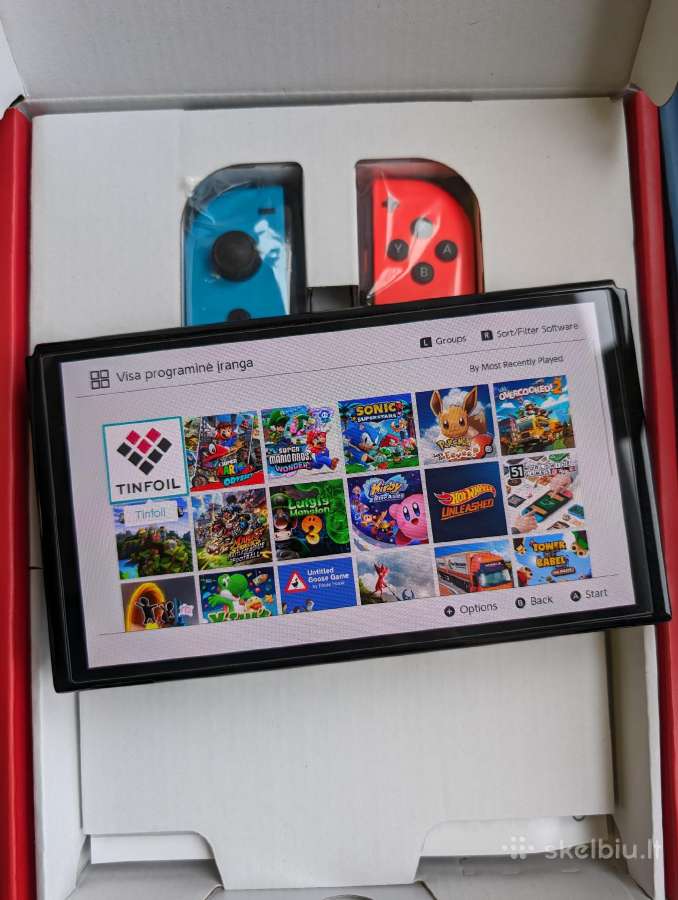 Nintendo switch Oled Atrištas 128gb naujas - nuotraukos Nr. 2