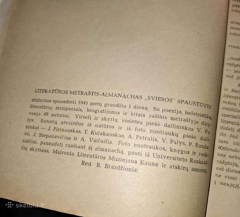 1942 Literatūros metraštis su kalendorium - nuotraukos Nr. 2