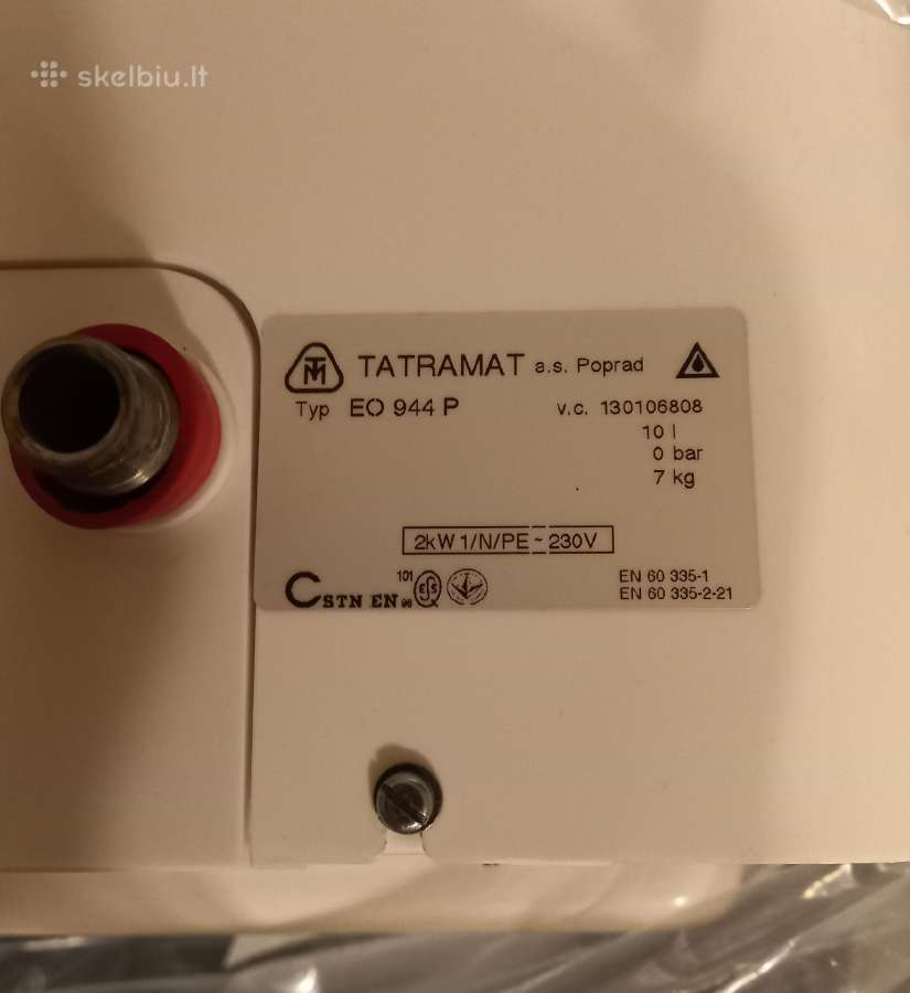 Nedidelis vertikalus vandens šildytuvas 10l, 2 kw - nuotraukos Nr. 4