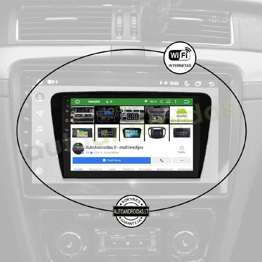 Skoda Superb 2003-14 Android multimedija WiFi/GPS - nuotraukos Nr. 3