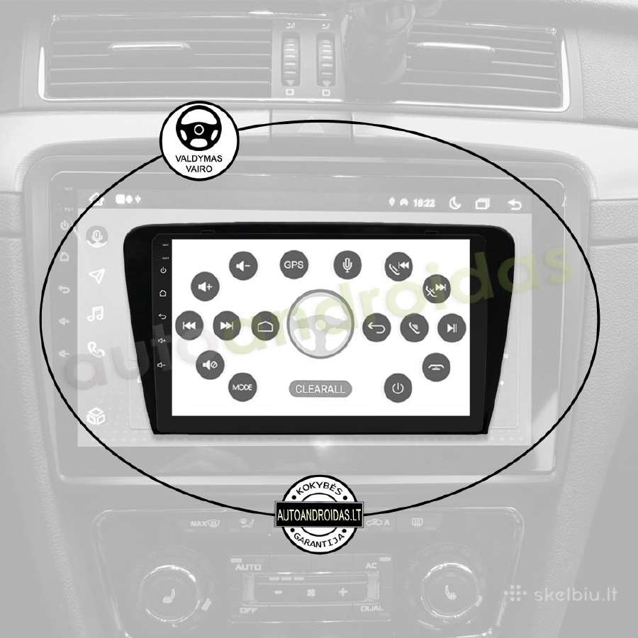 Skoda Superb 2003-14 Android multimedija WiFi/GPS - nuotraukos Nr. 11
