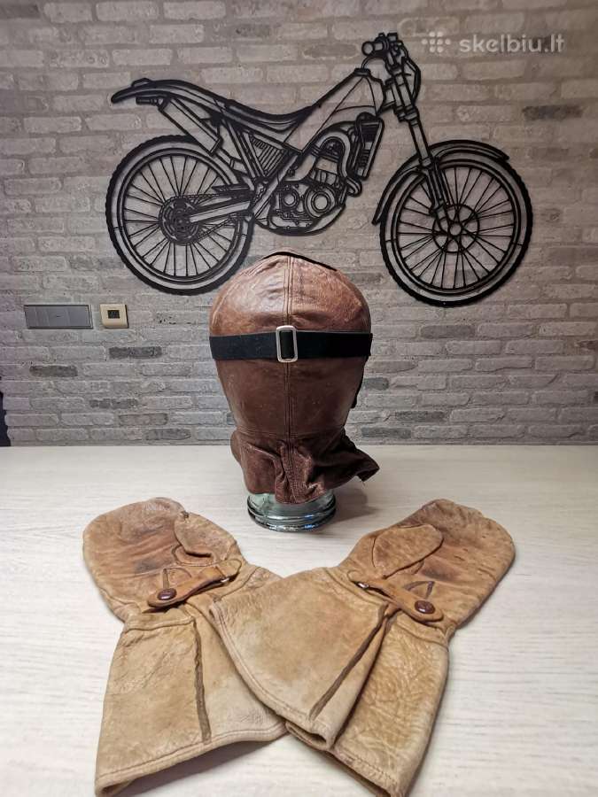 Motociklo/piloto odinis (po)šalmas ir pirštinės - nuotraukos Nr. 9