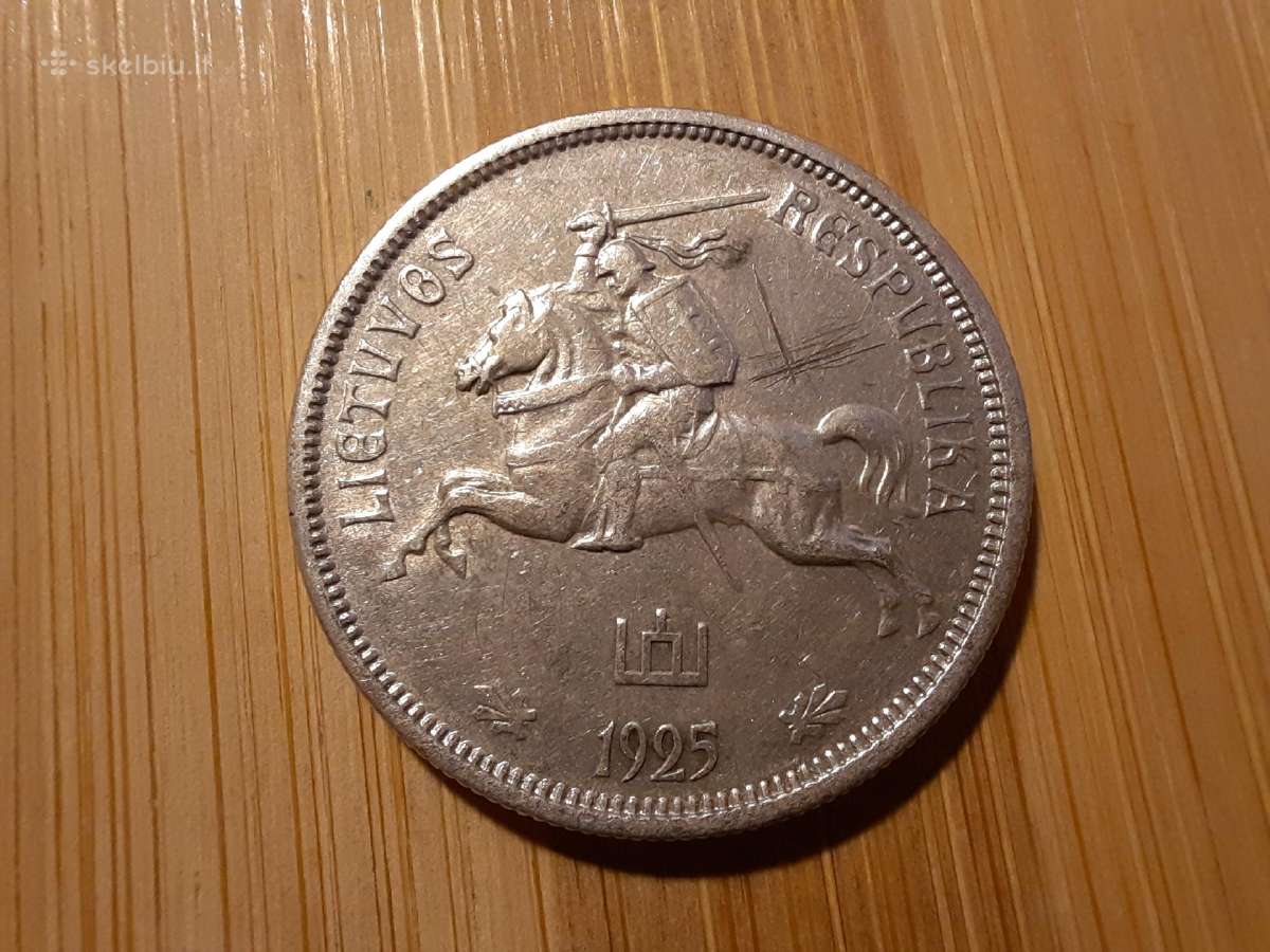 5 litai 1925 - Lietuva Tarpukaris - nuotraukos Nr. 2