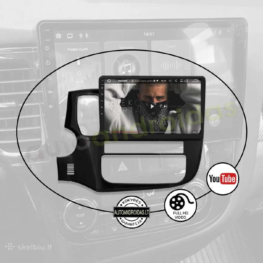 Mitsubishi Outlander 3 Android multimedia Caplay - nuotraukos Nr. 9