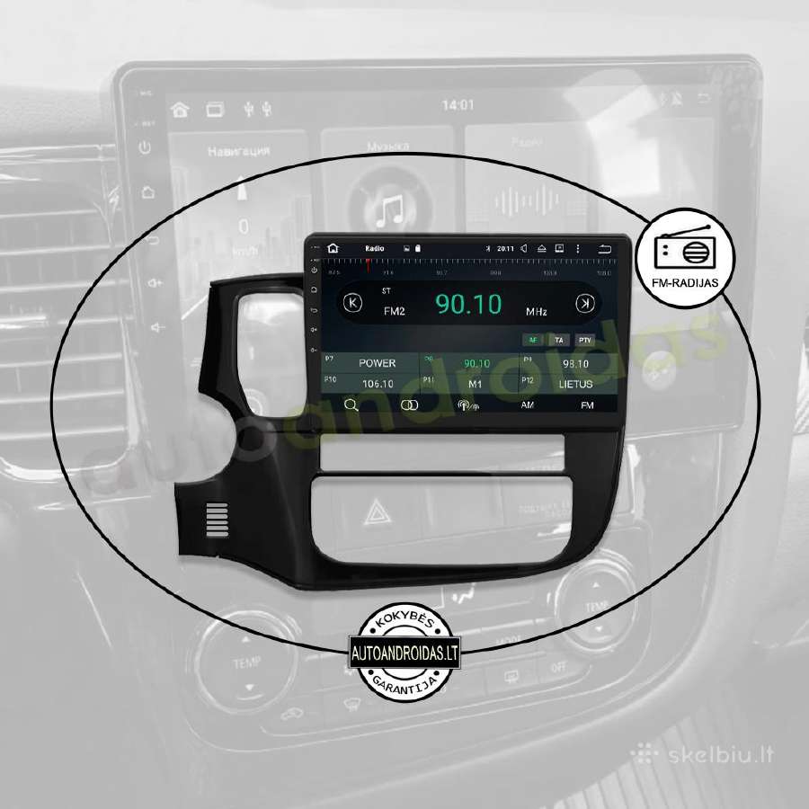 Mitsubishi Outlander 3 Android multimedia Caplay - nuotraukos Nr. 4