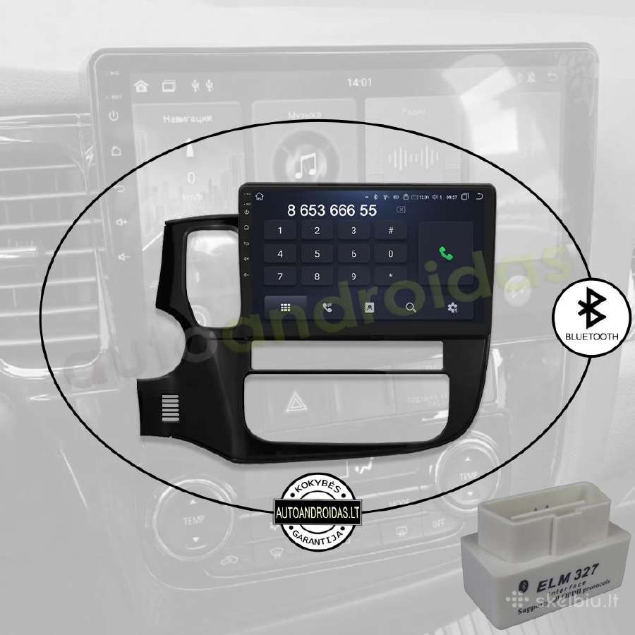 Mitsubishi Outlander 3 Android multimedia Caplay - nuotraukos Nr. 5