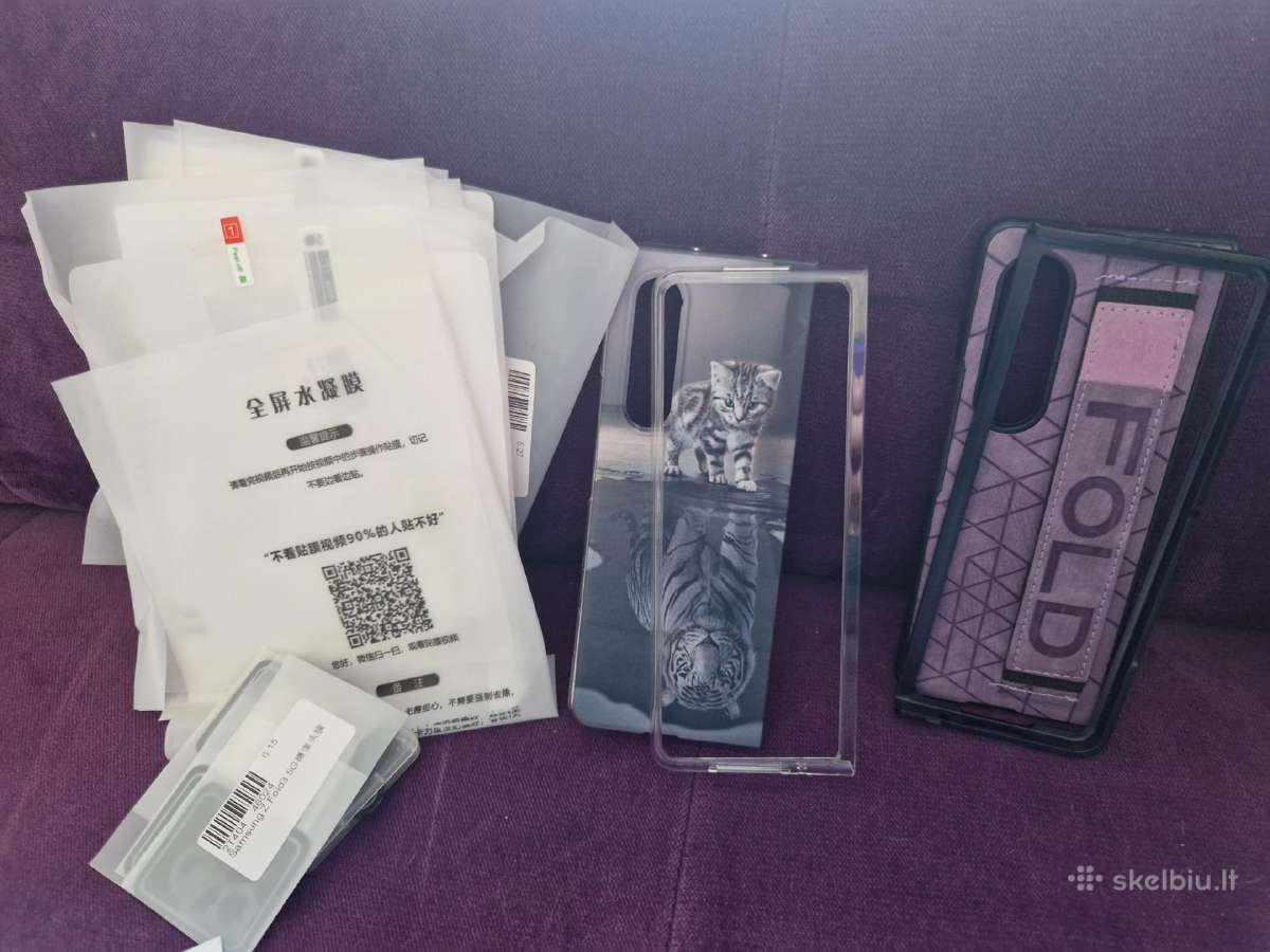 Samsung zfold 3 dėkliukai+ekrano apsaugos