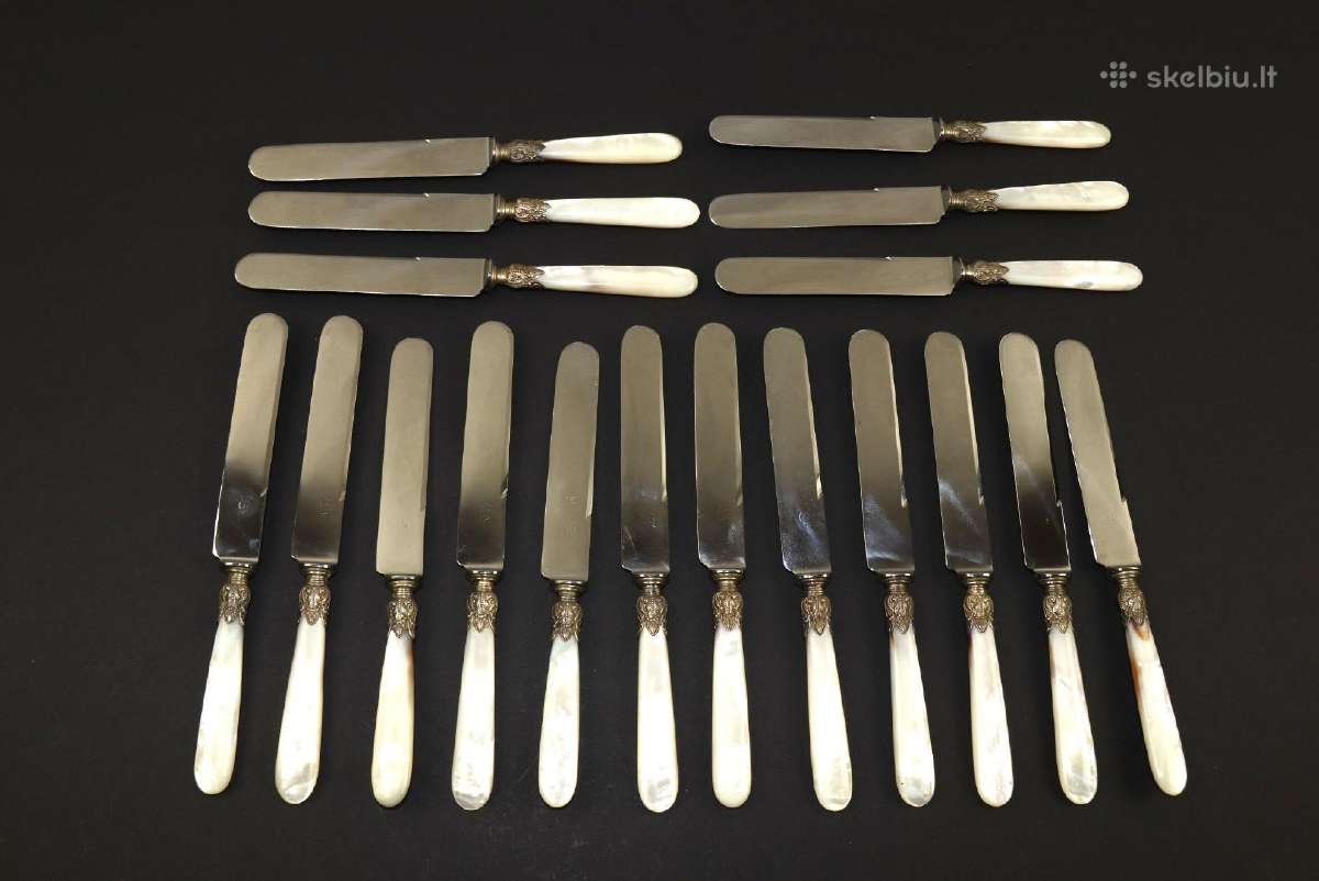 Peiliai metalas perlamutras 18 vient. kaina 27 eur