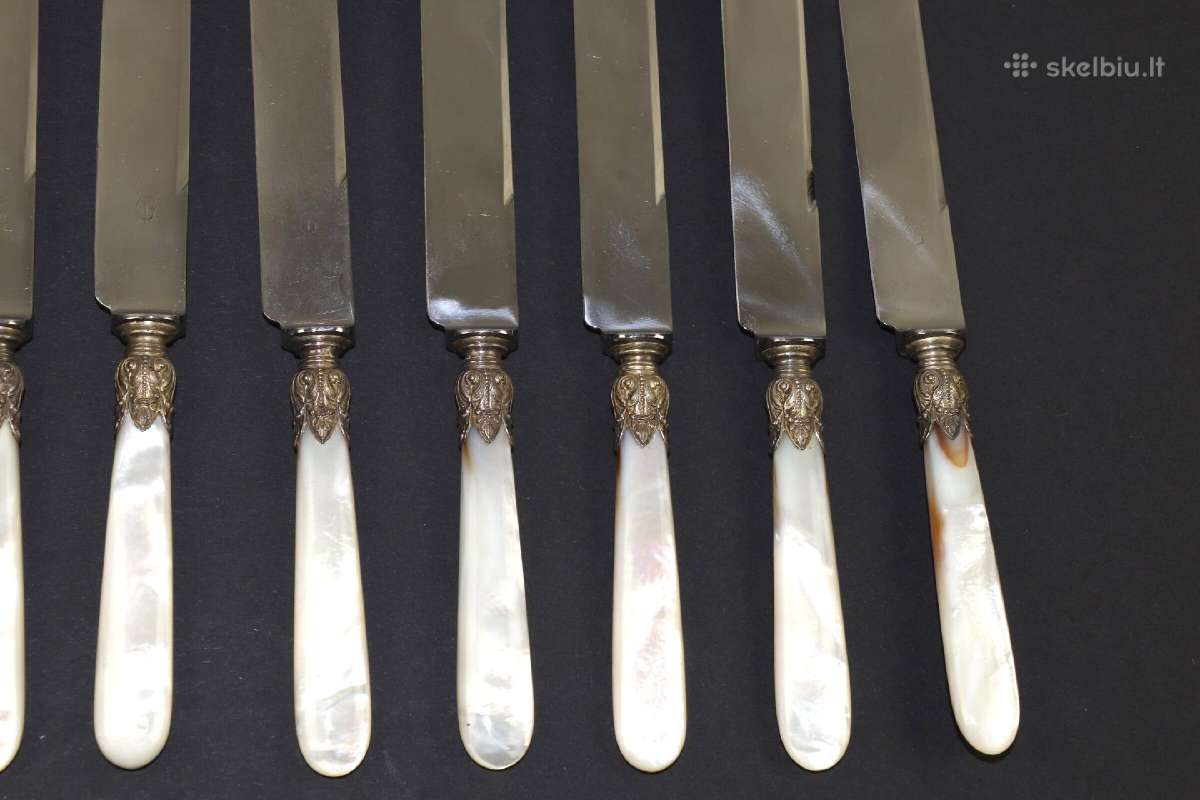 Peiliai metalas perlamutras 18 vient. kaina 27 eur - nuotraukos Nr. 3