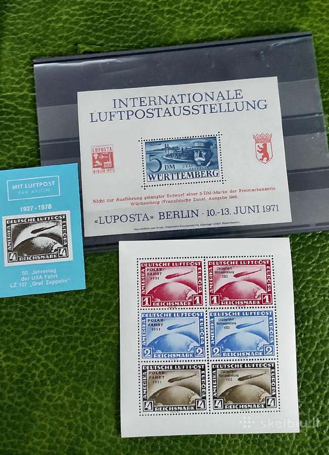 Graf zeppelin pasto zenklai blokas