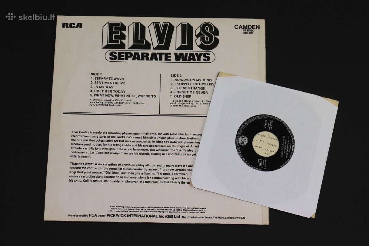 "Elvis Presley" venilai (2 vient.) kaina 30eurai - nuotraukos Nr. 4