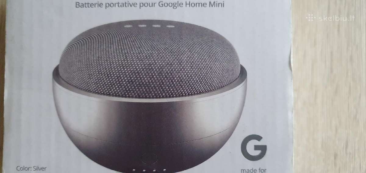 Google Home mini baterija (sidabro spalvos) - nuotraukos Nr. 5
