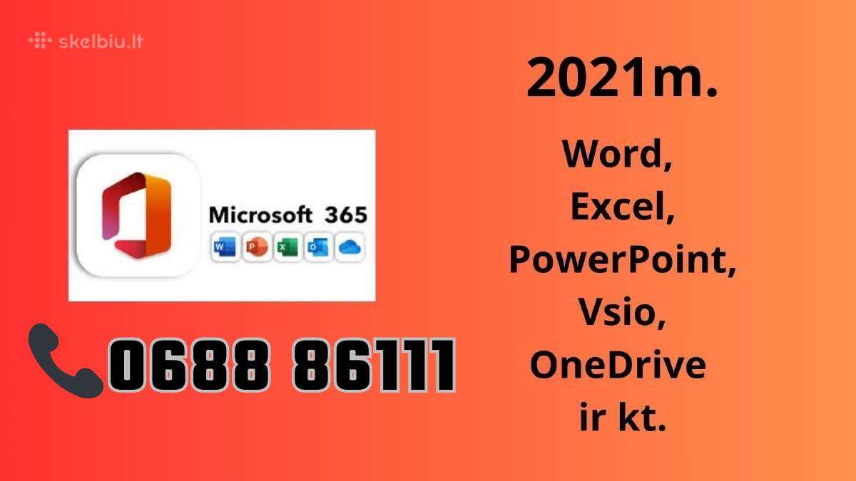 Microsoft Office - įrašymas Vilniuje