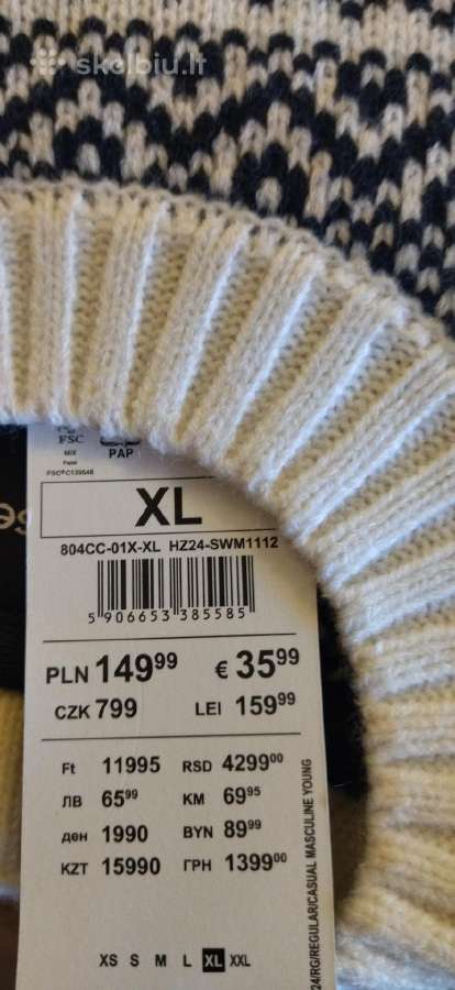 Vyr. Megztinis, XL dydis, šiltas, naujas - nuotraukos Nr. 4