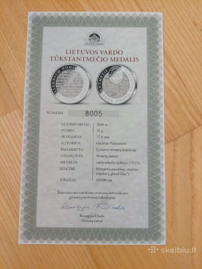 Lietuvos vardo tūkstantmečio medalis