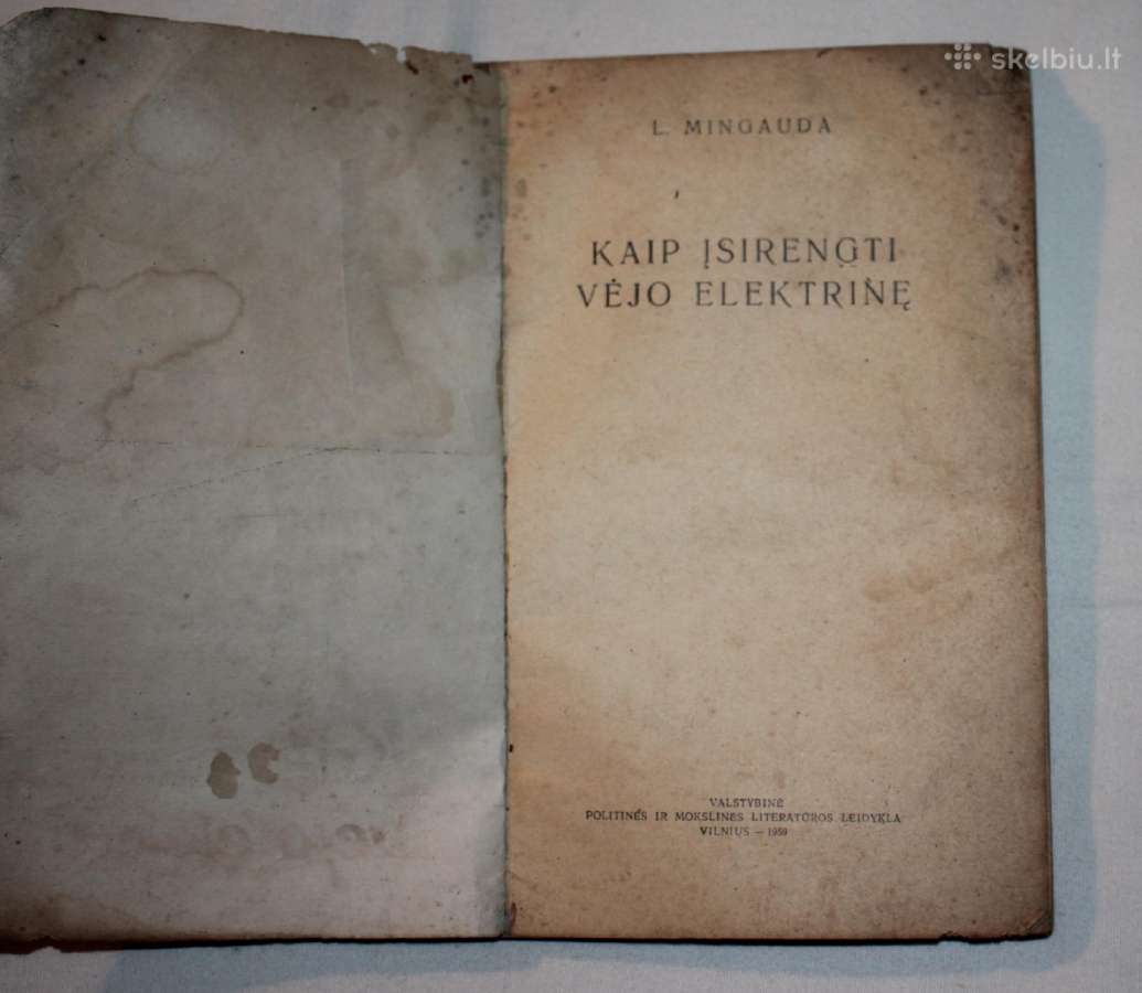 Kaip pasigaminti vėjo elektrinę knyga 1959 m. - nuotraukos Nr. 2