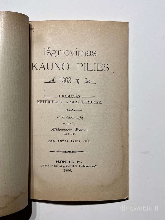 Knyga Išgriovimas Kauno pilies 1362 m. 1906 m. - nuotraukos Nr. 3