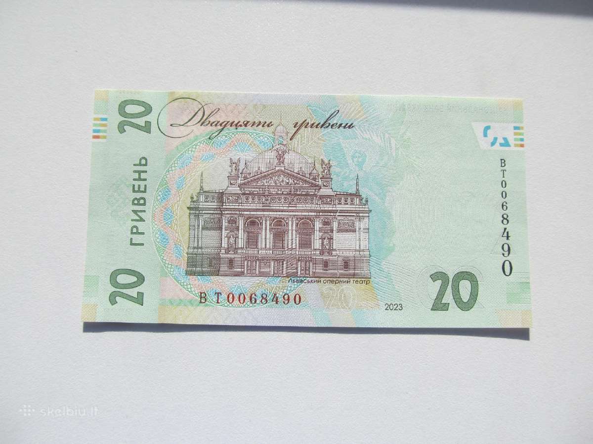20 grivinu , Ukraina , 2023 unc - nuotraukos Nr. 2