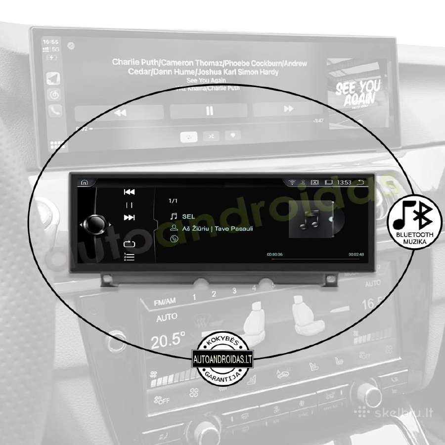 Bmw 5 F10 F11 2010-17 Android multimedia carplay - nuotraukos Nr. 5