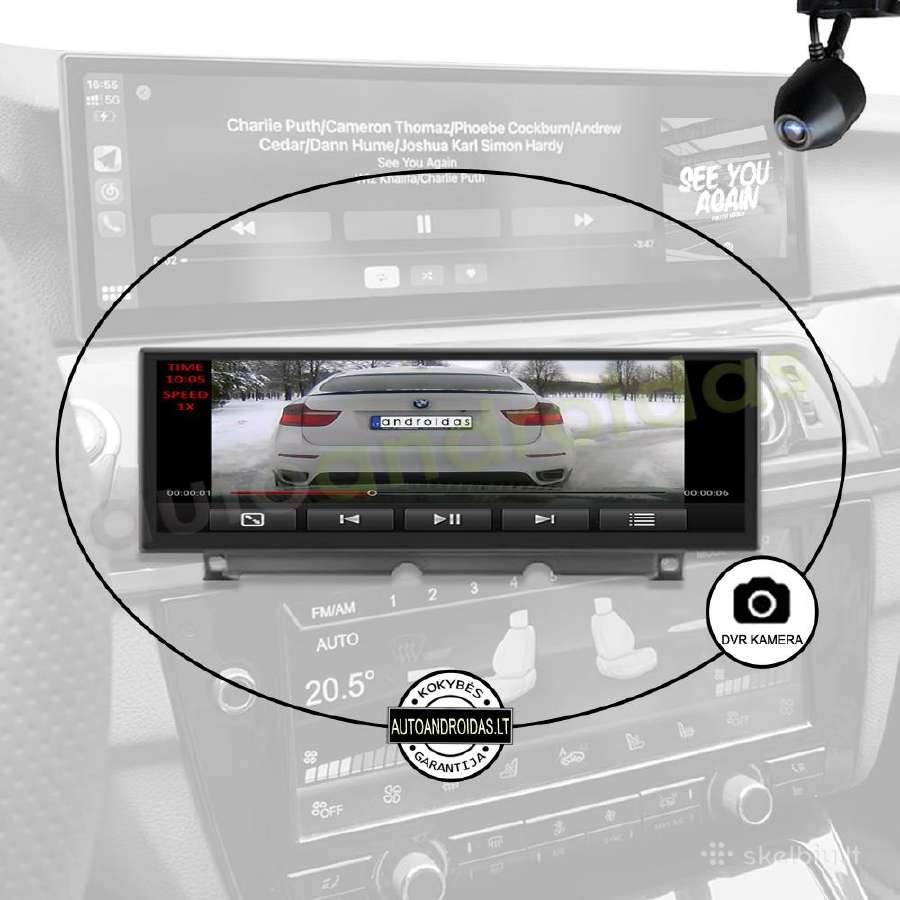 Bmw 5 F10 F11 2010-17 Android multimedia carplay - nuotraukos Nr. 7
