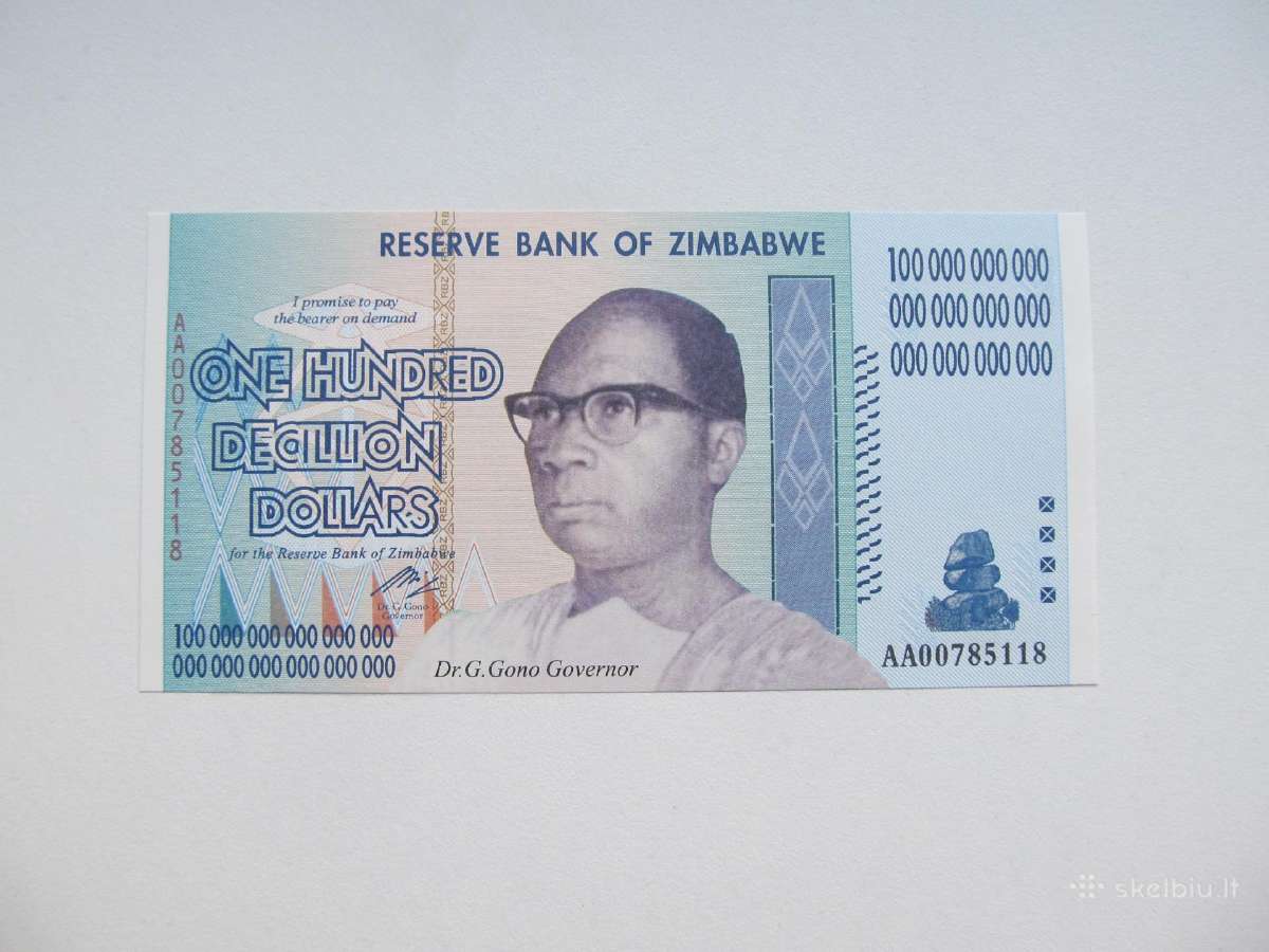 100 decilijonu doleriu , Zimbabvė