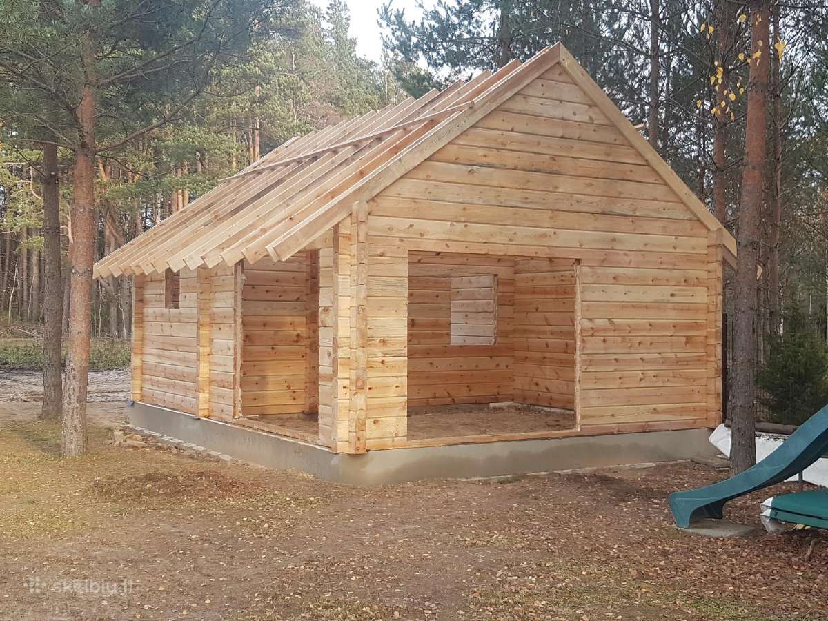 Rąstiniai namai, rąstines pirtys, vasarnamiai. - nuotraukos Nr. 31