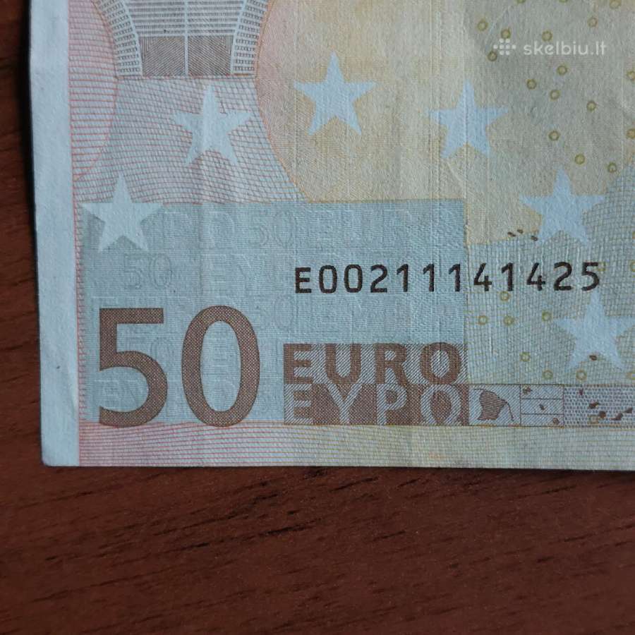 50 Euro 2002 ,E Prefix - Slovakia ( Rare , Rare ) - nuotraukos Nr. 5