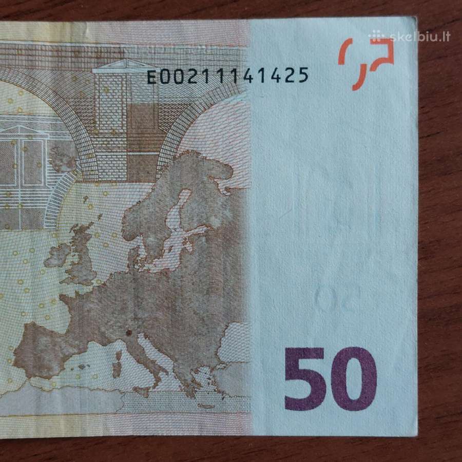 50 Euro 2002 ,E Prefix - Slovakia ( Rare , Rare ) - nuotraukos Nr. 6