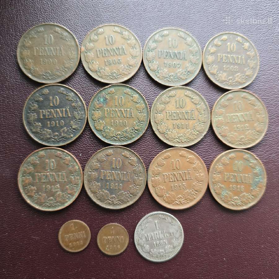 Suomija-rusija 1865-1916 1,10 pennia