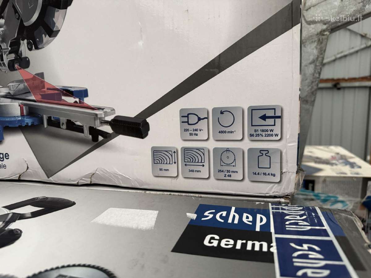 Skersinio pjovimo staklės Scheppach Hm254 - nuotraukos Nr. 2
