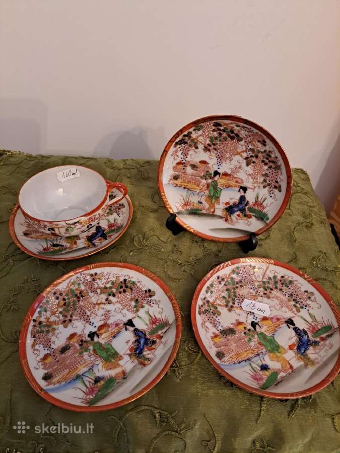 Japoniškas porcelianas. Puodelis, lėkštutė - nuotraukos Nr. 5
