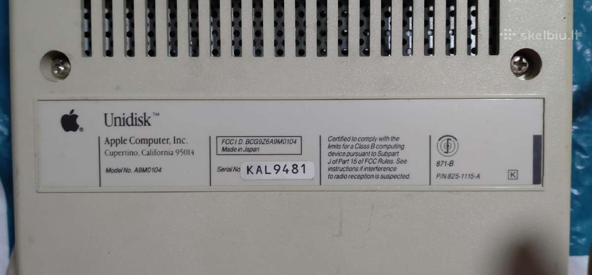 Apple Unidisk floppy diskų skaitytuvas - nuotraukos Nr. 2