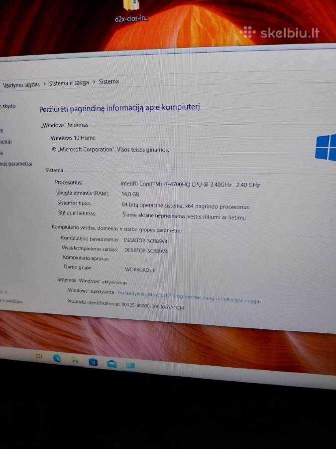 Parduodu laptopa msi i 7 procesorius 16gb ramai - nuotraukos Nr. 2