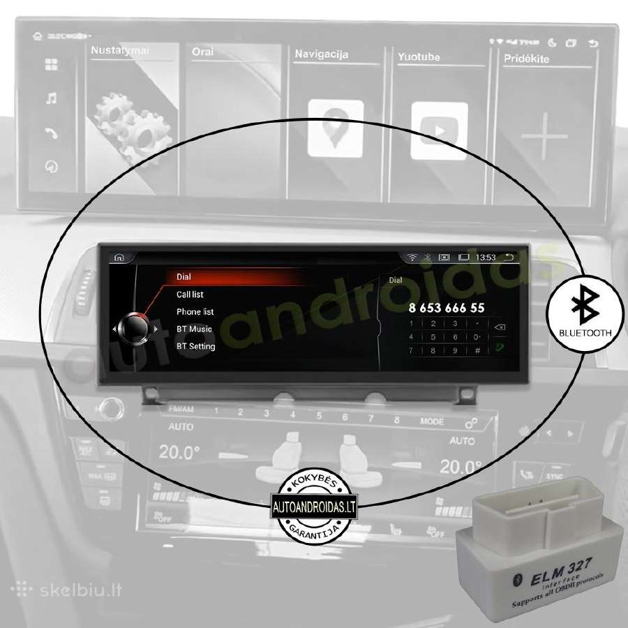 Bmw 3 4 Gt f3x 2014-20 Android multimedia Carplay - nuotraukos Nr. 4