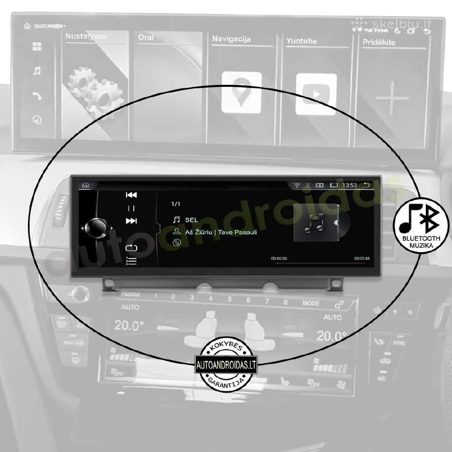 Bmw 3 4 Gt f3x 2014-20 Android multimedia Carplay - nuotraukos Nr. 5
